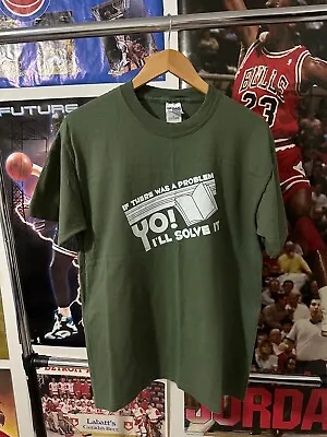 Vintage 2000s If Theres A Problem Vanilla Ice Hip Hop Rap Green T-Shirt Size M • $7.99