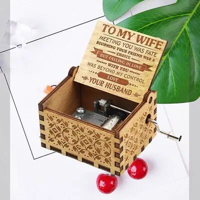 £6.67 • Buy Husband To Wife - You Are My Sunshine - Engraved Crank Music Box Original Gift