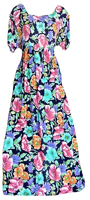 $25 • Buy Dress Diane Von Furstenberg M Floral Long Excellent Spring Tie Back Short Sleeve