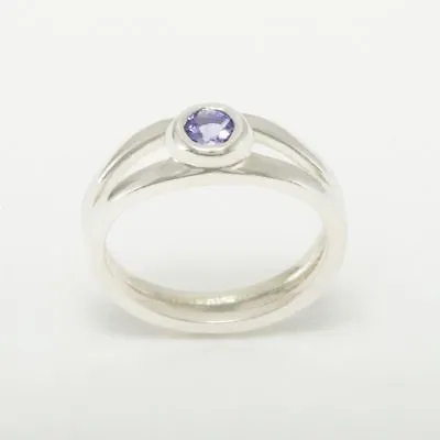 925 Sterling Silver Natural Tanzanite Womens Solitaire Ring - Sizes J To Z • £99