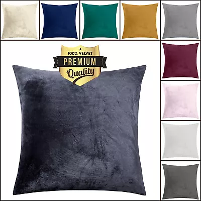 £12.99 • Buy Crushed Cushion Covers Or Velvet Cushions 18 X 18 Set Of 2 Or 4 Bed Sofa Pillows
