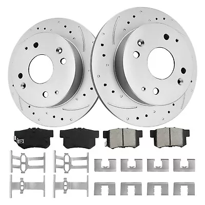 10.2in Rear Drilled Brake Rotor Ceramic Pads For 1991-1997 Honda Accord Acura CL • $68.99