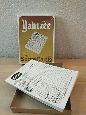 VINTAGE Yahtzee Score Card Pads Booklet & Box ES Lowe (E6100) Original/OEM • $9.99