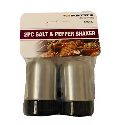 New Salt And Pepper Shaker Set Of 2 Stainless Steel Pots Dining And Bar Etc • £4.25