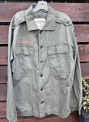 Men’s G Star Raw Green Military Button Up Shirt Size 2XL • $29.95