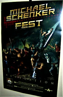 MICHAEL SCHENKER Fest REVELATION Full Color Poster Nuclear Blast Very COOL • $22