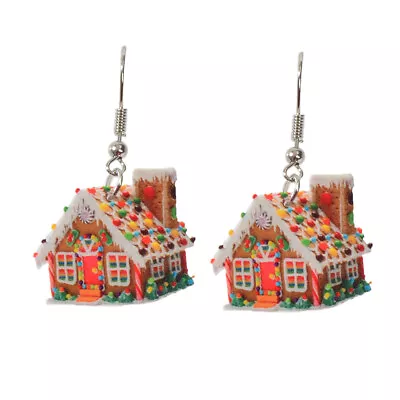 $1.99 • Buy Colorful Christmas Jewellery Snow House Drop Dangle Earrings Party Festival Gift