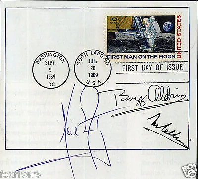 NEIL ARMSTRONG / BUZZ ALDRIN / MICHAEL COLLINS Signed Cover Apollo XI Preprint • £5.99