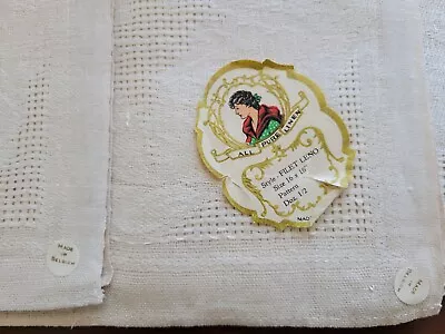 Vintage All Pure Linen Set Of 6 Made In Belgium Napkins Ecru Unused • $15
