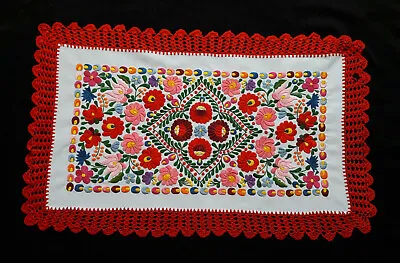 Hand-made Embroidery 65x36cm TRADITIONAL Tablecloth With MATYO Pattern - 4001 • $150