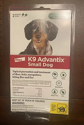 Dog Flea And Tick Killer | Elanco K9 Advantix | Small Dogs 4-10 LBS ~ 2  Doses • $20.99