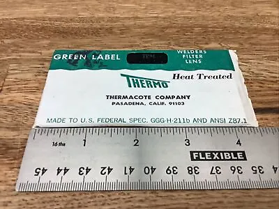 Vtg Green Label Thermo Welders Welding Filter Lens Plate - TIIH- USA Made • $9.99
