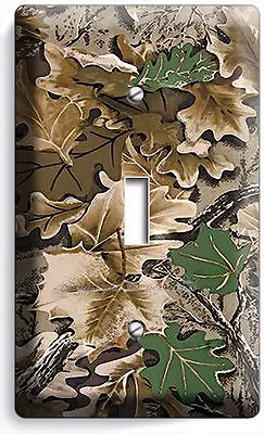 Mossy Tree Oak Camo Camouflage Single Light Switch Wall Plate Woods Cabin Decor • $16.73