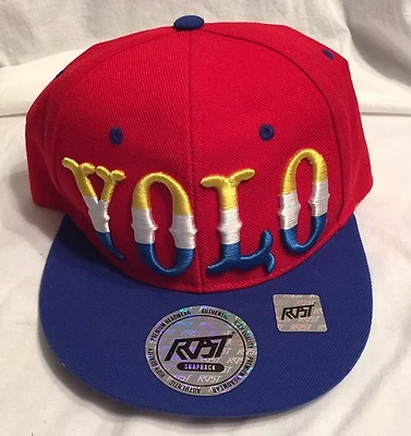 $9.95 • Buy YOLO You Only Live Once BASEBALL Cap HAT Flat Bill ROST Snap Back Premium Hip