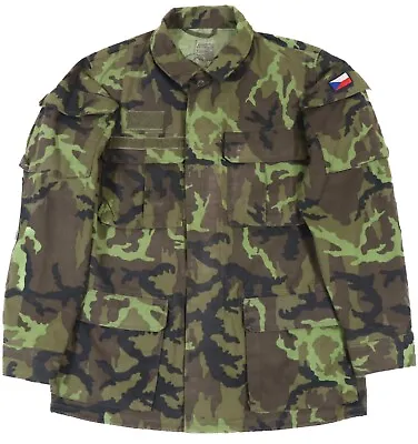 Large - Czech Army M95 Woodland Camo Combat Field Jacket Military Uniform Parka • $58.95