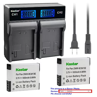 Kastar Battery LCD Rapid Charger For DMW-BCM13 BCM13E Panasonic Lumix DMC-ZS30K • $25.99