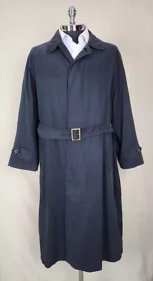 NAUTICA Mens Microfiber Nylon Poly Trench Long Coat W/ Zip-Out Liner Size 42 S • $93.49