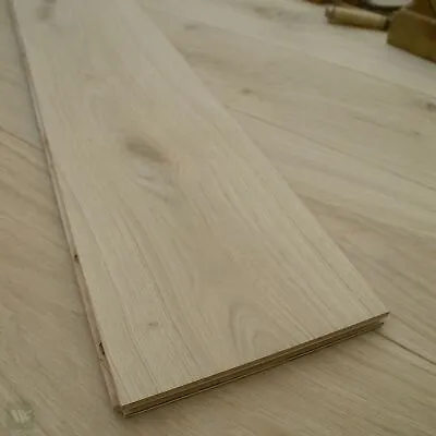 22CM Wide Oak Floorboards - Engineered Natural Wood Flooring - Unfinished ECH2N • £2.49