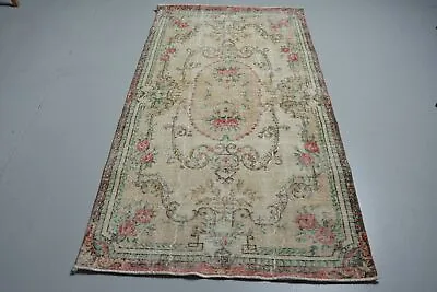 Anatolian Rug Vintage Rugs Moroccan Rug Turkish Rug 3.7x6.6 Ft Area Rug • $121.04