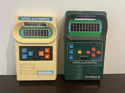 Vintage Mattel Electronics Handheld Game Football 1 &  II 2 Lot • $39.99