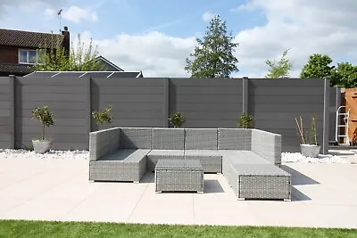 £25.59 • Buy Garden Composite Fence Panel - Plastic Wooden Fence Board | Fence Slats