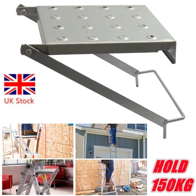 £35.89 • Buy Work Ladder Accessories Folding Step Platform Ladder Work Shelf Ladders Steps UK