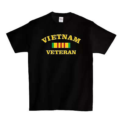 Vietnam Veteran Ribbon T-Shirt - Black • $17.95