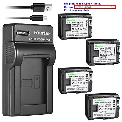 BP-808 CG-800 Battery Or Slim Charger For Canon VIXIA HF S10 HF S11 HF S20 • $27.99