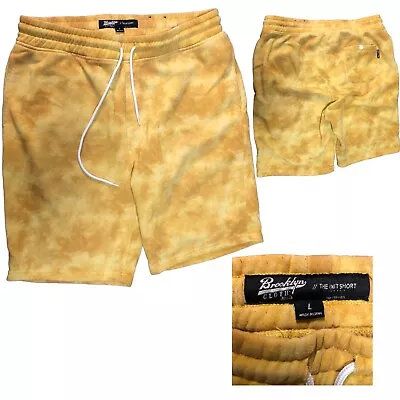 Brooklyn Cloth Men Heather Yellow Fleece The Knit Shorts Size Large #1331 • $18.99