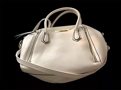 Mossimo Supply Co. White W/ Gold Details Purse Satchel NWT • $12