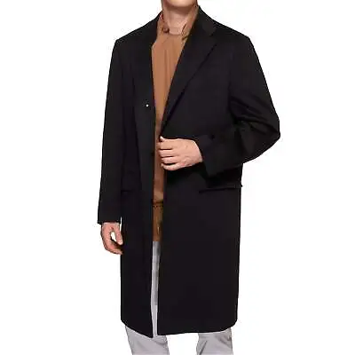 KITON Napoli Handmade Midnight Blue Cashmere Vicuna Peru Coat EU 58 NEW US 48 • $4772.50