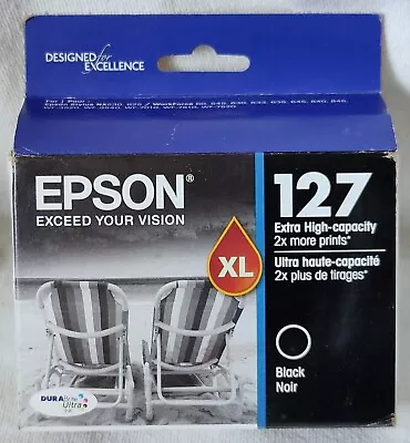 Epson 127XL Single Extra High-Capacity Black Ink Cartridge T127120 • $16.99