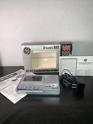 Vintage General Electric Portable Cassette Tape Recorder 3-5361A NIB 1980’s Mint • $99.98