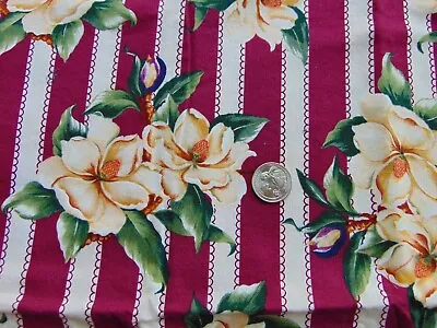  Magnolia  Striped Cotton Fabric By Cotton Pickins Approx 1 Yard • $4.05