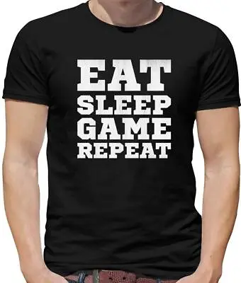 Eat Sleep Game Repeat Mens T-Shirt - Gaming - Nerd - Geek - Gamer - PC - Board • £13.95