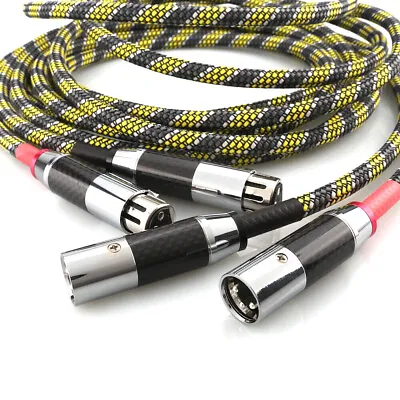 Pair Hi-End OCC Silver-Plated Wire HiFi Audio Interconnect Balanced XLR Cable • £42