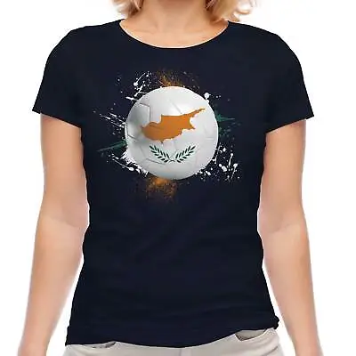 £10.95 • Buy Cyprus Football Ladies T-shirt Tee Top Gift World Cup Sport