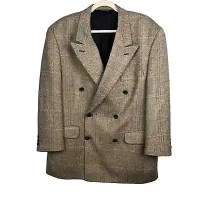 Vintage Burberry Men’s Sport Coat Herringbone Size 46 • $120