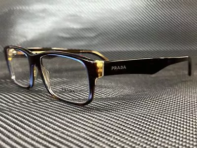 PRADA PR 16MV ZXH1O1 Tortoise Denim Rectangle 57 Mm Men's Eyeglasses • $149.85