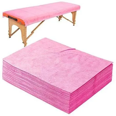 40 PCS Massage Table Sheets Disposable Spa Bed Sheets Waterproof Bed Pink • $34.99