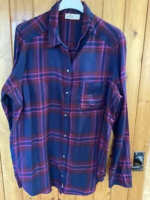 £17.99 • Buy Hollister Multi Coloured Check Shirt Sz Lg Prob Vit 12/14/16 Sm