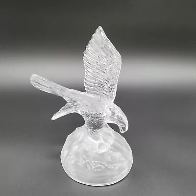 Frosted And Clear Glass Eagle Figurine By Cristal D'Arques • $19.99