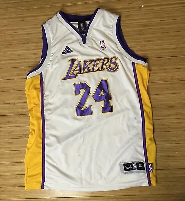 Kobe Bryant Jersey Los Angeles Lakers #24 White Adidas Jersey XL  • $60