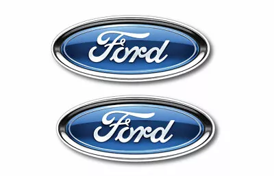  2 X  Ford Badge Sticker Decal 100mm  Car Window Laptop Wall  Mancave 4X4 • $5.95