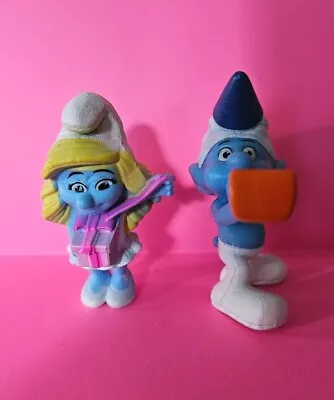 SMURF/SMURFETTE FIGURES  Party Planner  McDonalds Happy Meal Toys 2013 By Peyo • $5.99