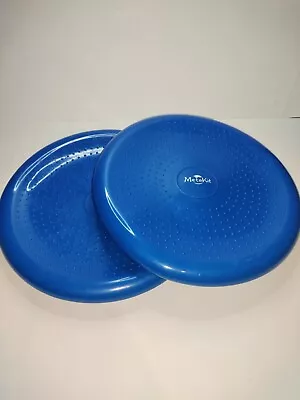 Wobble Cushion Pair Balance Disk Set Of (2) Stability Pad Inflatable Seat Blue  • $26