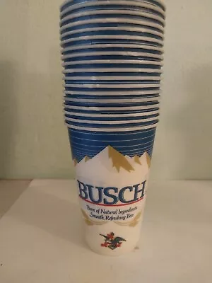 Busch Beer Vintage Waxed Paper Cups (12 Oz.) Anheuser-Busch - Lot Of 18 • $11.99