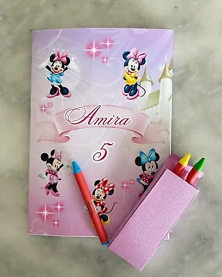Kids Activity Colouring Pack Minnie Mouse Colouring Book Set Personalised Book • £1.70