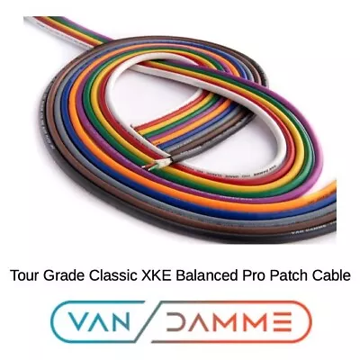 Van Damme Tour Grade Classic XKE Balanced Pro Patch Cable Jet Black - Per Foot • $0.99