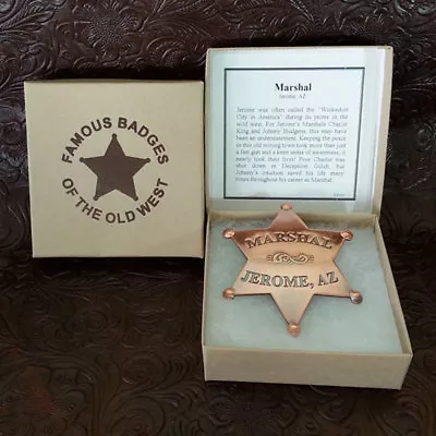 Marshall Jerome Arizona Badge Old West Replica  • $14.99